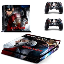 Vinly of captain Америка: Civil War Skin Ps4 Консоль Крышка для Playstaion 4 консоли PS4 наклейки+ 2 шт защитная оболочка для контроллера