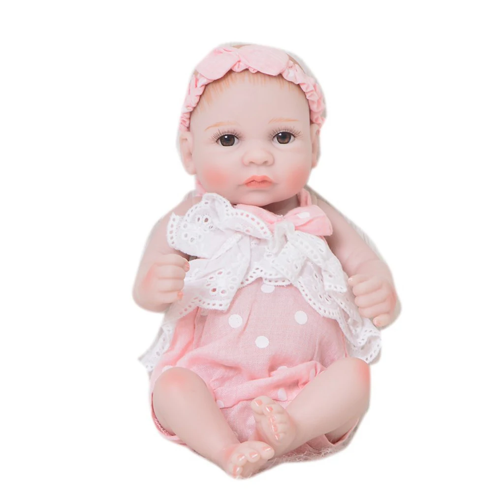 2 Sets Lovely Reborn Doll Outfits - Princess Dress Rompers Headband Sock Clothes for Newborn Baby Girl Doll Complete Look