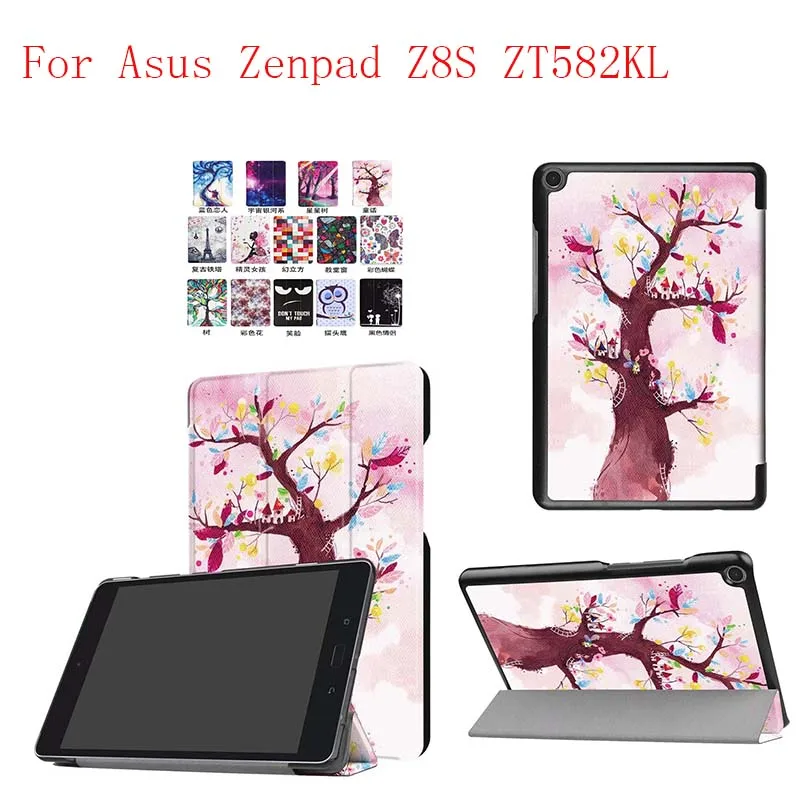 Живопись PU Магнит Рядом Роскошные Искусственная кожа чехол для Asus ZenPad z8s zt582kl Tablet