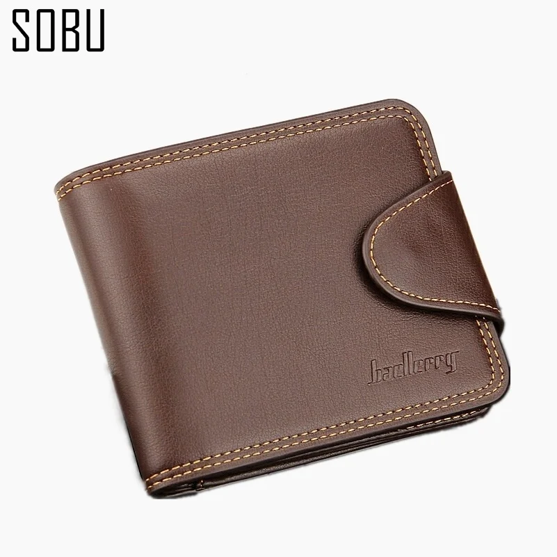  2016 New Famous Brand Organizer Baellerry Business Leather Short Men Wallet Fashion Design Large Capacity Men Wallets Purse N050 