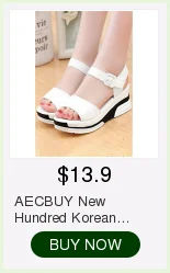 AECBUY Sandals Female Middle Heel 19 Summer New Thick Heel Water Drill One Word Buckle Fish Mouth High Heel Woman Shoes 7LXPb1