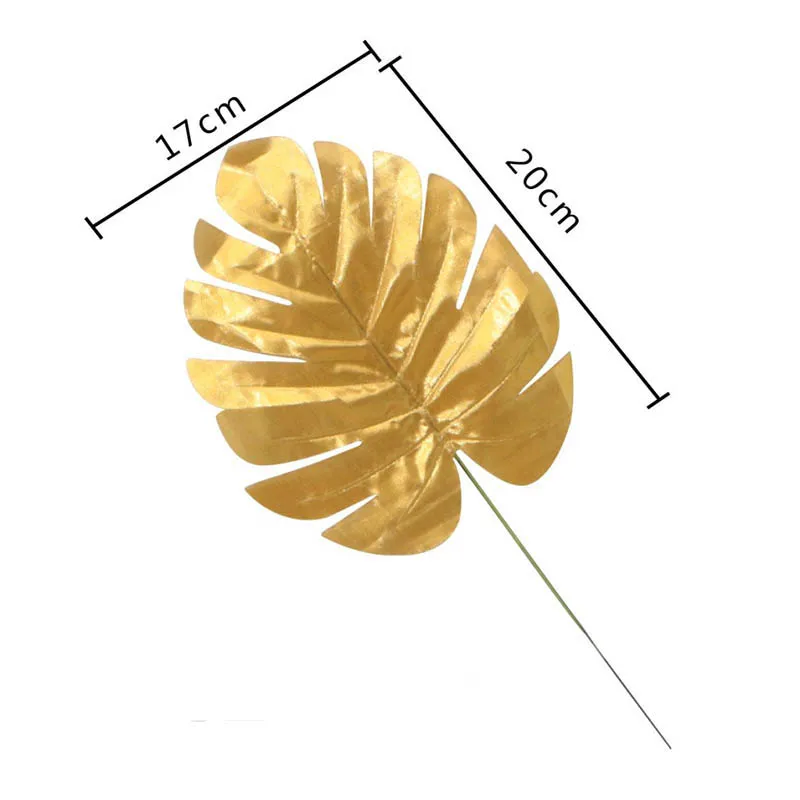 1 шт. искусственные растения монстера Золотые пластиковые железные листья дерева украшения дома сада Аксессуары фотографии декоративные листья - Цвет: 3