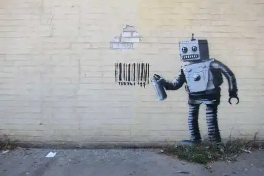 

Free Shipping Robot Graffiti canvas prints oil painting printed on canvas wall art decoration picture Home Decor Artwork XJDP143