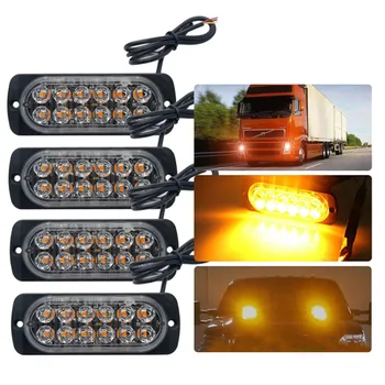 

Ultra-thin Car Lights Assembly 36W LED Lights 12 LED Car Truck Emergency Side Strobe Warning Light Car-styling