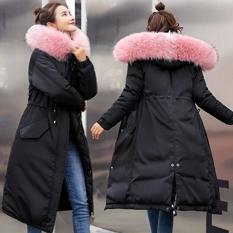 New Arrival Fashion Womens Winter Jacket 2018 High Quality Ladies Coat Long Parka Hooded With Fur Warm Outwear Parkas Womens
