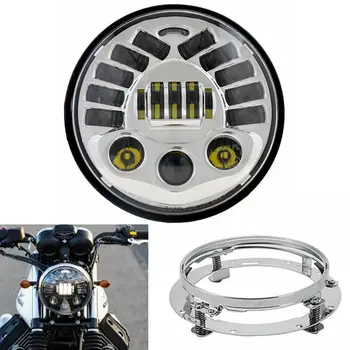 

Set 7inch Harley Motorcycle LED Headlight DRL with turning light Parking lamp Projector With 7" Mounting Bracket for Harley Moto