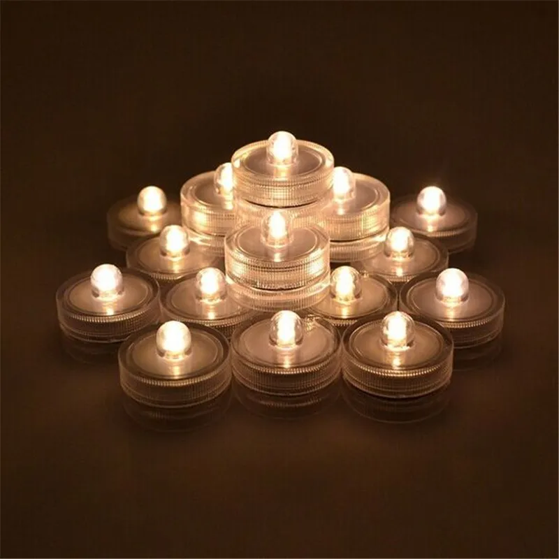 Color : Color Changing Rigorously 24pcs/lot Amber Underwater LED Submersible Waterproof LED Lights Batteries Tea Light Candle for Wedding Party Decoration Extremely