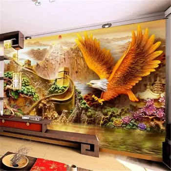 

Custom Any Size 3D Wallpaper Grand Exhibition 3D Emboss Home Decor Living Room Wall Covering