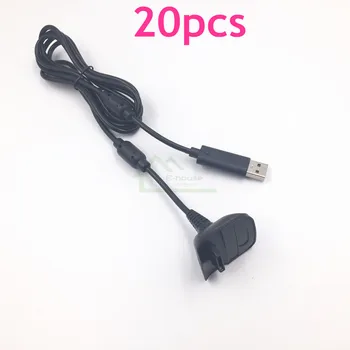 

20pcs Black Color USB Charging Cable Power Supply Charger Cable replacement for Xbox 360 Wireless Controller Charge Cable