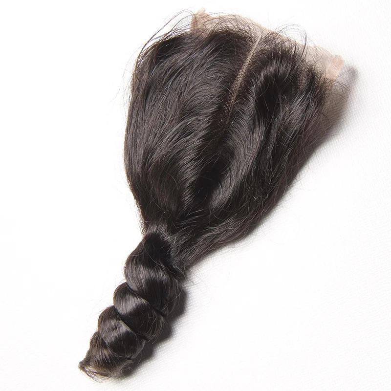 

Karizma Loose Wave Lace Closure 4*4 100% Remy Human Hair Natural Color 8-20inches Middle Part 1 Piece Only