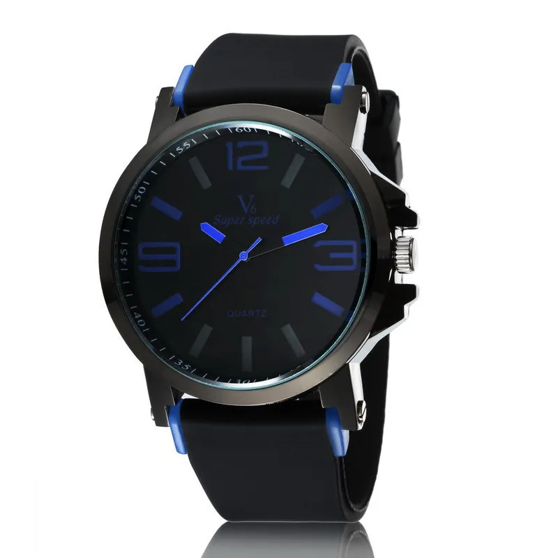 Топ качество V6 спортивные брендовые роскошные часы мужские часы модные повседневные кварцевые наручные часы с большим циферблатом мужские часы
