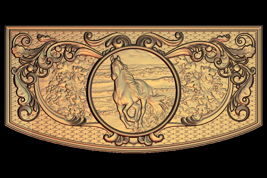 Конский 3D STL модель для фрезерного станка с ЧПУ гравер рельефная машина Artcam aspire
