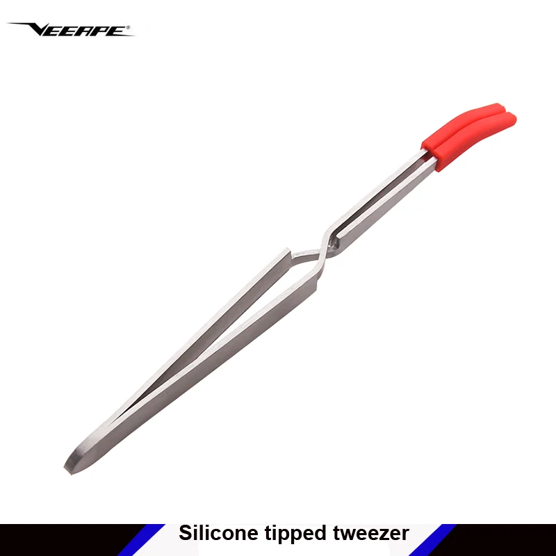 Veeape Silicone tipped tweezer Stainless steel tweezers dab tool tipped