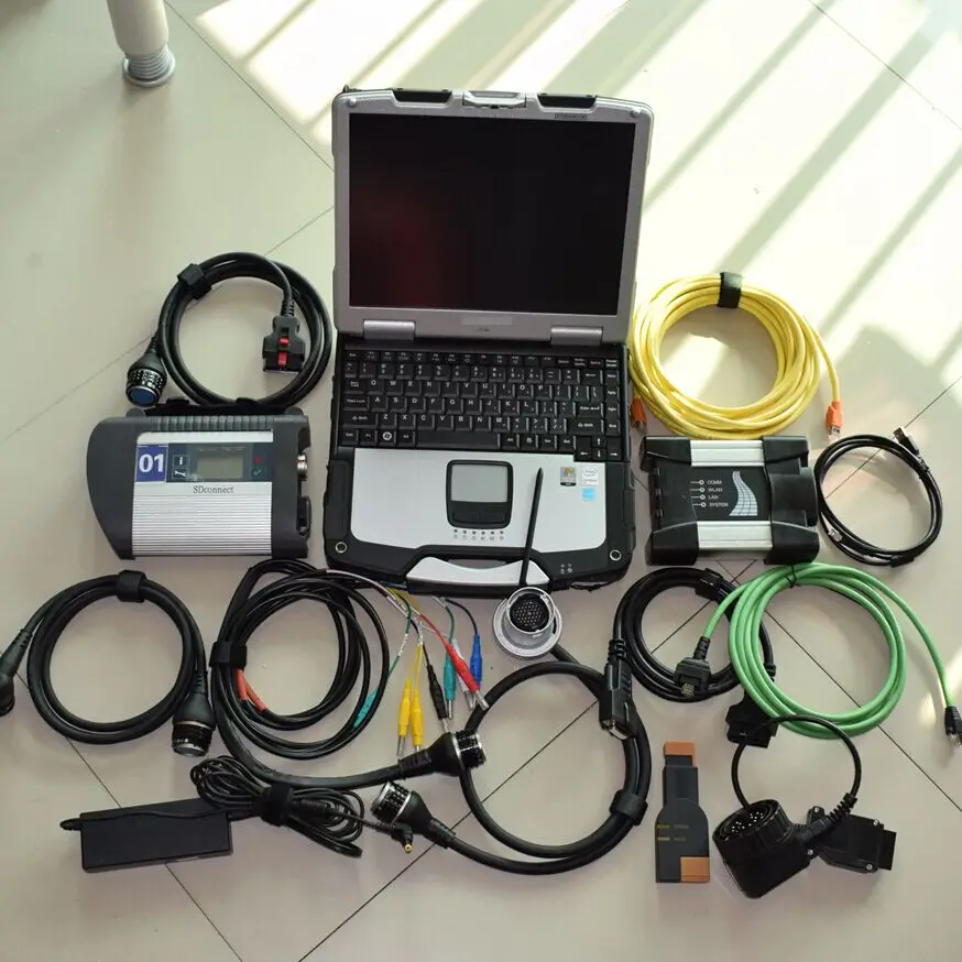 Mb star c4 с для bmw icom next 2в1 с одним ноутбуком toughbook CF-30 hdd 1 ТБ windows7 для bmw mb диагностический готов к использованию