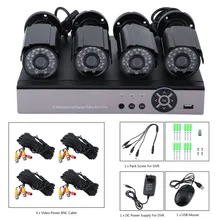 4 шт. 720 P аналоговые камеры высокого разрешения 4CH 1080N HDMI DVR 100 W наблюдение AHD комплект наружная сетевая веб-камера домашняя система безопасности