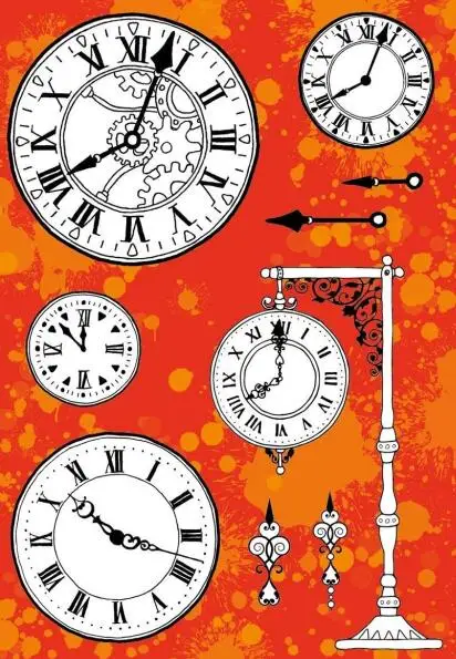 

mechanical Clock Transparent Clear Silicone Stamp/Seal for DIY scrapbooking/photo album Decorative clear stamp sheets A1872