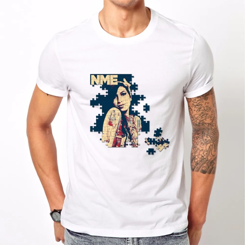Tee Shirt Mens 2019 Nuove Magliette Stampa Tee Shirt Homme T Shirt Uomo Divertente Amy Winehouse Indie Rock Band Alternativa Grunge