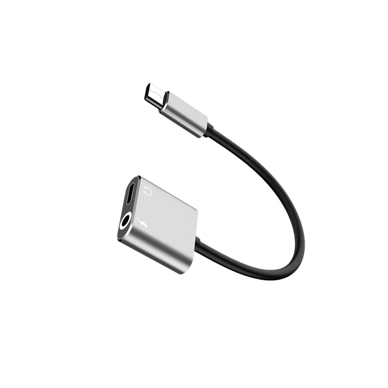 Mi NI USB C к разъему 3,5 type C Кабель-адаптер для huawei P30Pro Xiaomi mi 8 SE usb type C 3,5 мм AUX преобразователь для наушников - Цвет: Silvery