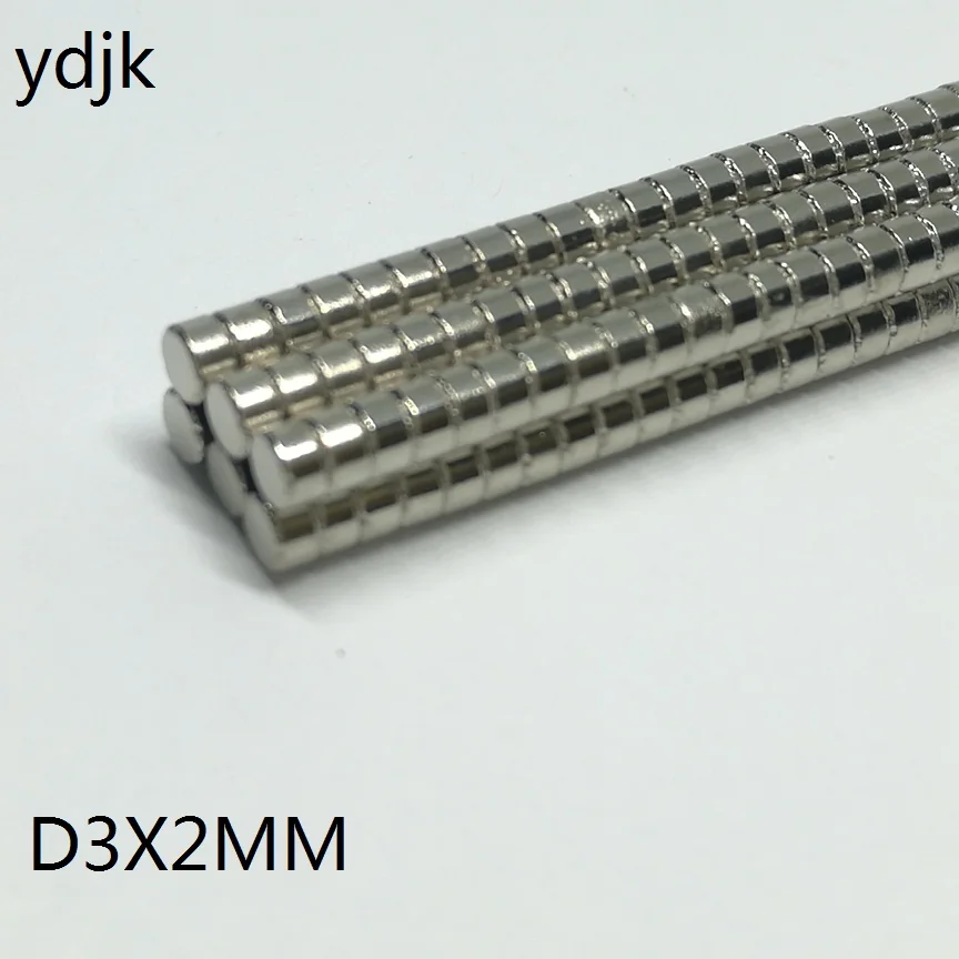 100 шт./лот дисковый магнит 3*2 мм N35 неодимовый магнит 3x2 мм диаметр 3 мм х 2 мм, неодимовый магнит 3x2 мм