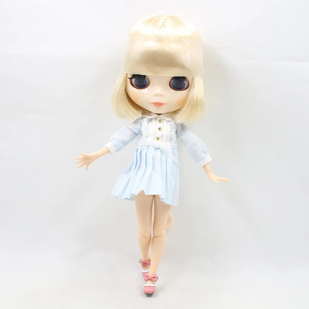 Ледяная кукла DBS Blyth 1/6 bjd блонд белый короткий волос шарнир тела белая кожа