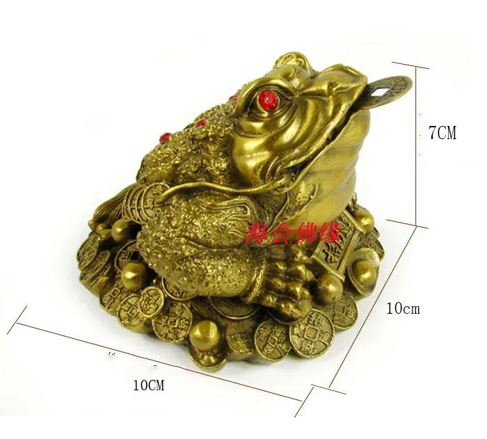 Чистой меди повезло золото жаба украшение украшения дома бизнес-подарок бум богатство воды продукты