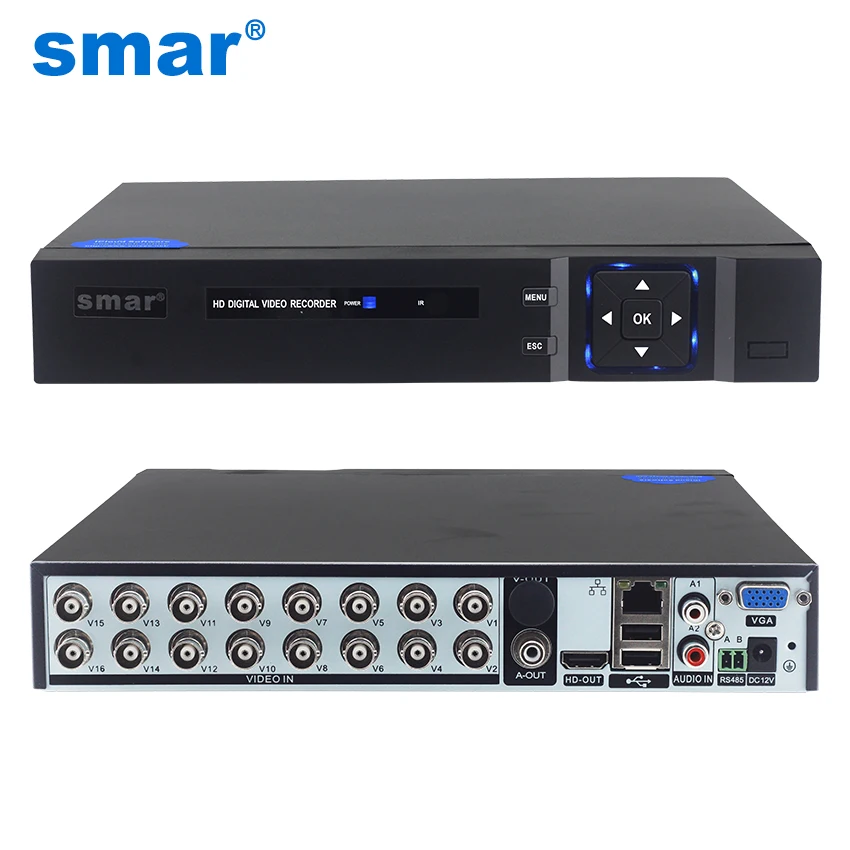 Pаспродажа Smar 5 в 1 16CH 1080N AHD DVR Гибридный видео Регистраторы Поддержка 1080P AHD Камера 3MP 5MP IP Камера видеонаблюдения Системы Onvif