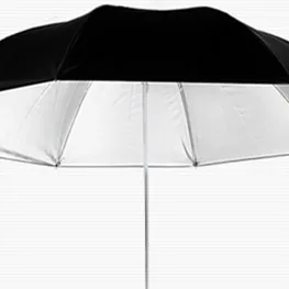 Высокое качество 41 дюймов черный серебристый Светоотражающие зонтик фотографии неотъемлемой зонтик ручка с Жесткий зонтик bone непрозрачные. CD50