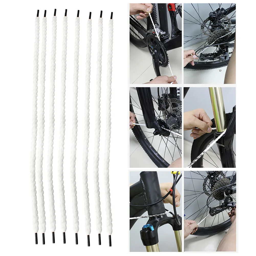 

8pcs Accessories Guide Wheel Road Bike Dust Dirt Removal Oil Shift Fork Cycling Flywheel Clean Line Bicycle Tool Fixed Cog