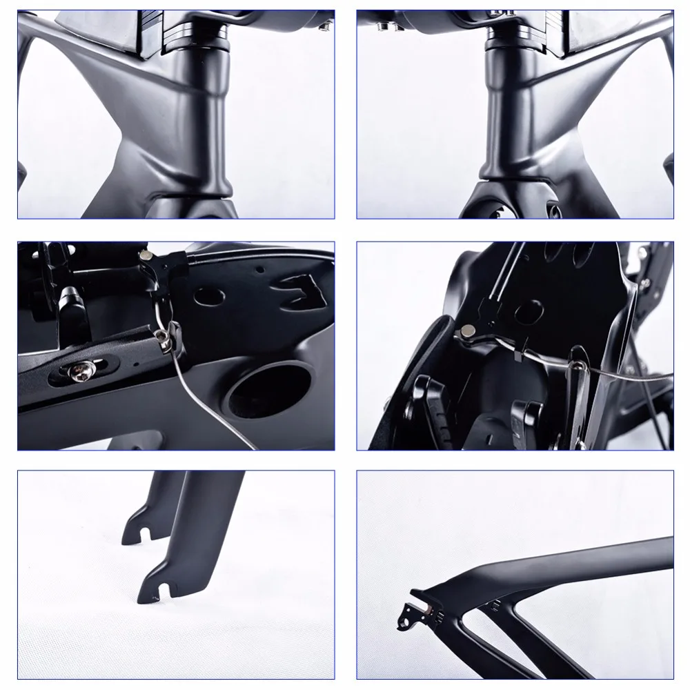 Top Spcycle 2018 Full Carbon TT Bicycle Frames TimeTrial Triathlon Carbon Bike Frames Track Bicycle Framesets TT Carbon Handlebars 4