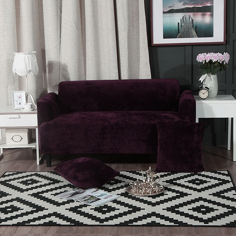Модный серый Однотонная одежда диван Чехол универсальный эластичный кресло Protetor охватывает диване стрейч Полотенца секционные покрывало