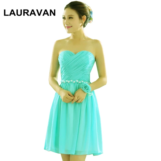 

new arrival woman fashion 2020 elegant girls a-line sweetheart turquoise chiffon bridesmaid dresses green dress robe-de-soiree