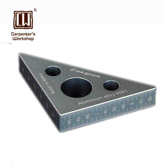 

Carpenter's Workshop,Aluminum Inch Alloy 45 Degree Angle Ruler Triangle Woodworking Multifunction Tool