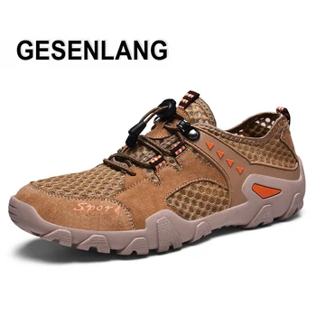 

2019 Summer Men Hiking Shoes Big Size Light Breathable Outdoor Sports Man Sneakers Climbing Tourism Trekking Trail Walking Shoes