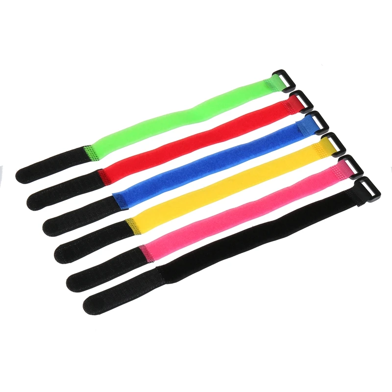 

5 pcs Reusable Fishing Rod Tie Holder Strap Suspenders Fastener Hook Loop Cable Cord Ties Belt Fishing Tackle Box Accessories