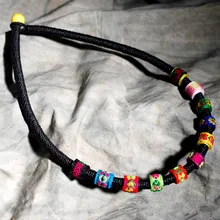 Уникальный китайский стиль Torques простое короткое ожерелье Clored вышитые Чокеры ожерелье качество Этническая бижутерия ручной работы