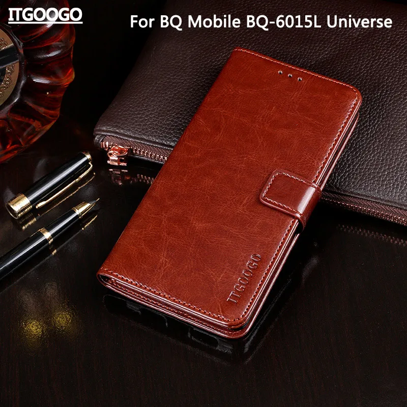 

Case For BQ 6015L Case Cover High Quality Flip Leather Case For BQ Mobile BQ 6015L Universe Cover Capa Phone bag Wallet Case