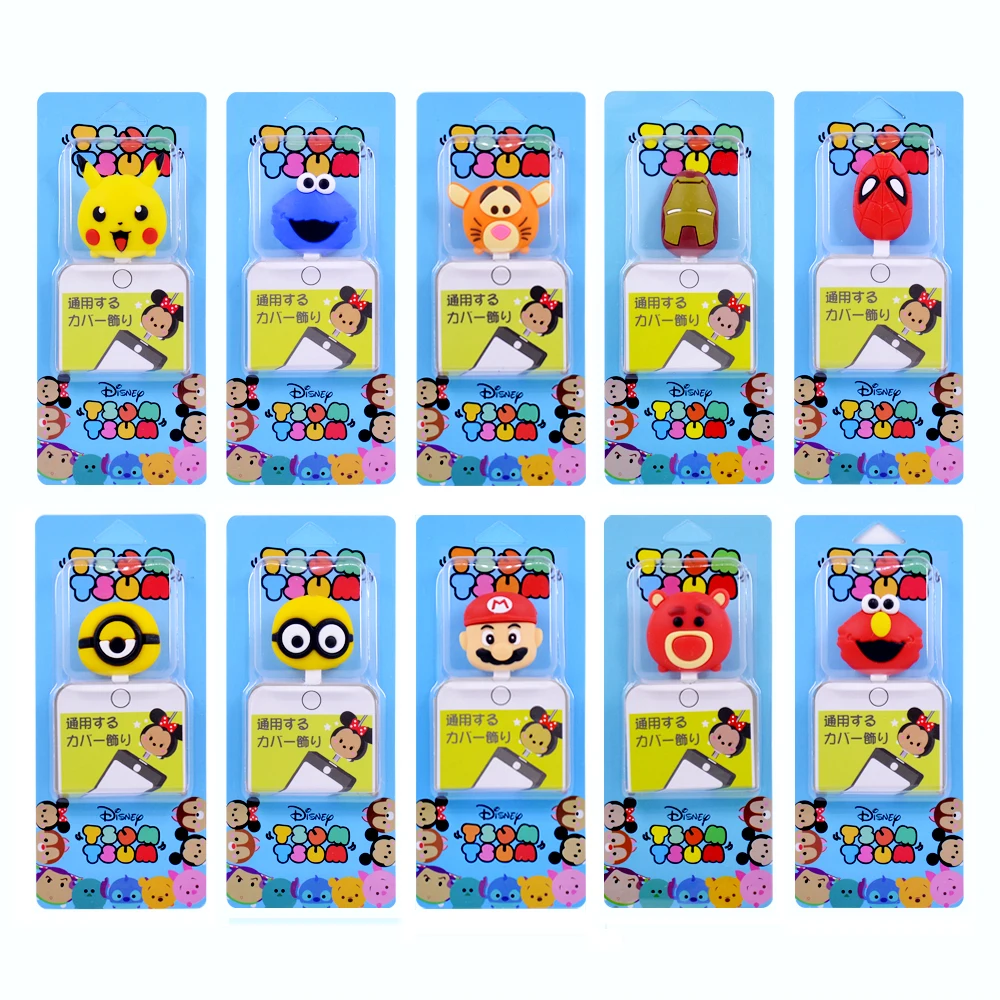 CHIPAL Tsum милый органайзер для кабеля для укуса животных для iPhone Защита для usb-кабеля шнур чомперы мультфильм укуса кабеля сматывания держатель для телефона