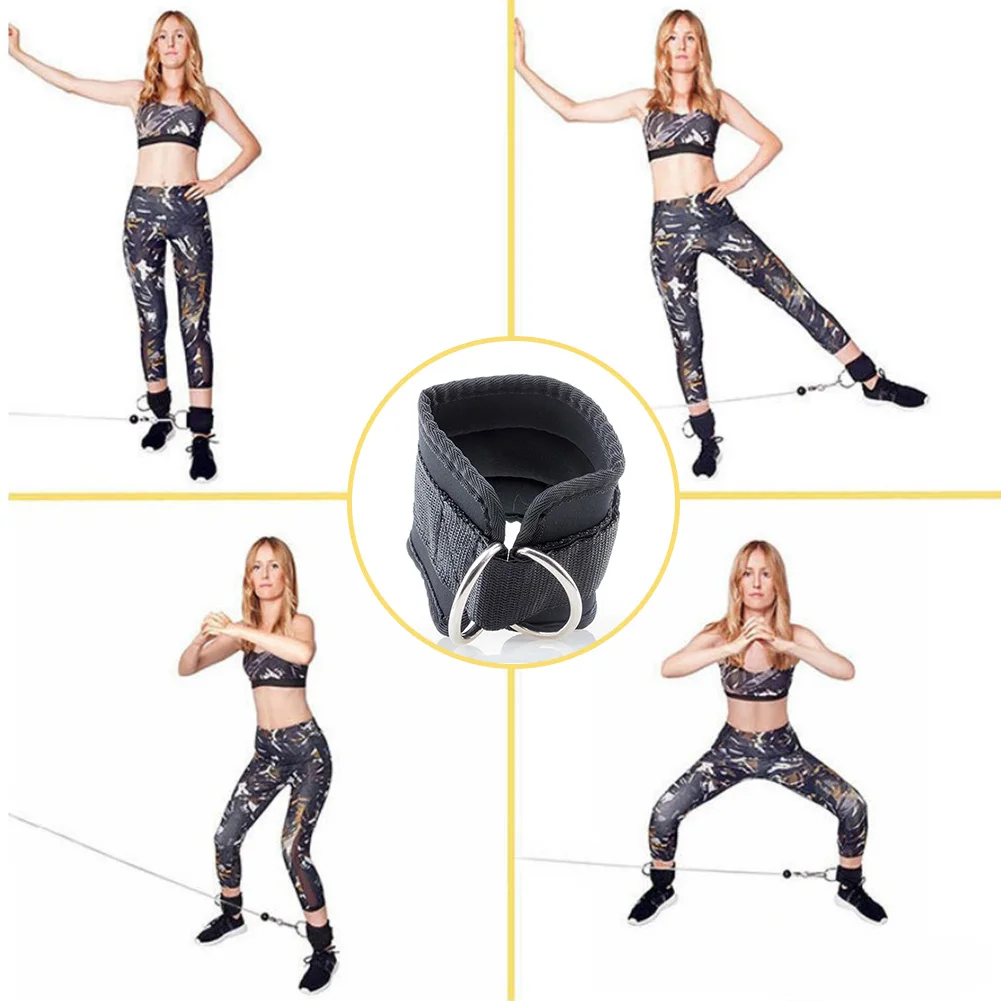 2 шт. двойной D кольцо лодыжки ремень манжета Тренажерный Зал Фитнес Спорт бедра