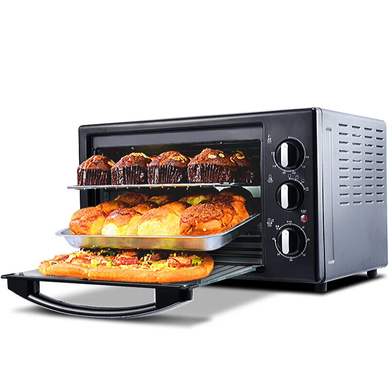 

Oven Pizza Oven Bakery 30 Liter Upper and Lower Heat Pipe Multi-layer Oven Set Up for Home Baking Multi-function Electric Oven