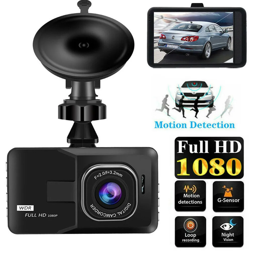 

NEW Style 4 Inch LCD Screen 170 Degree Dual Lens HD 1080P Camera Car DVR Vehicle Video Dash Cam Recorder G-Sensor