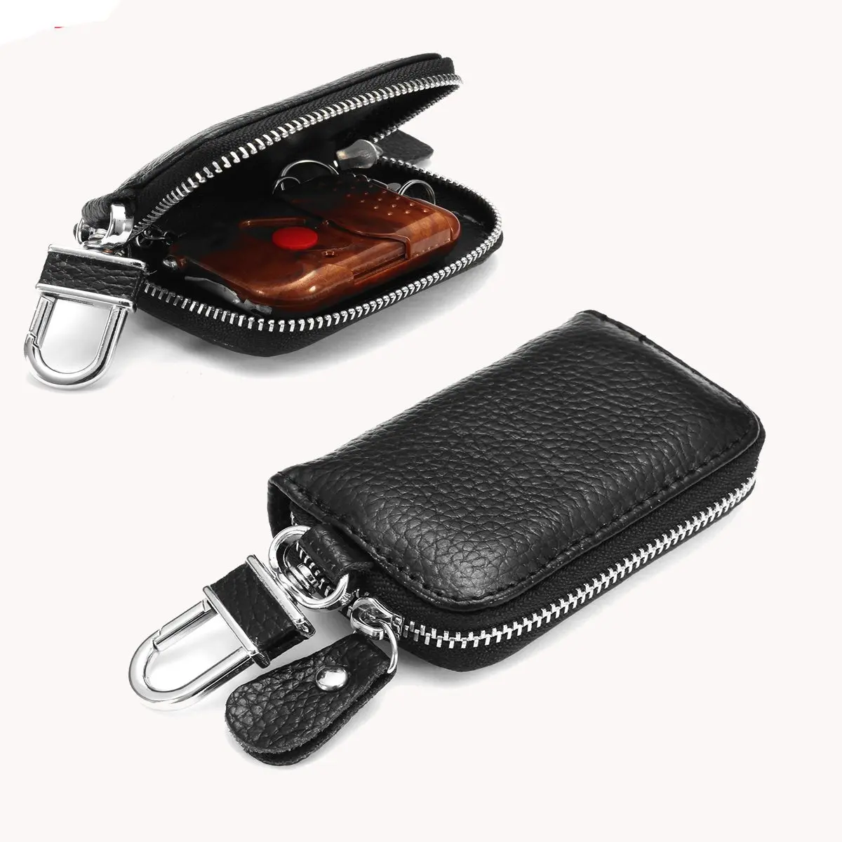 Buy Universal Car PU Leather Smart Remote Key Holder Bags Cases Cover Fob Black