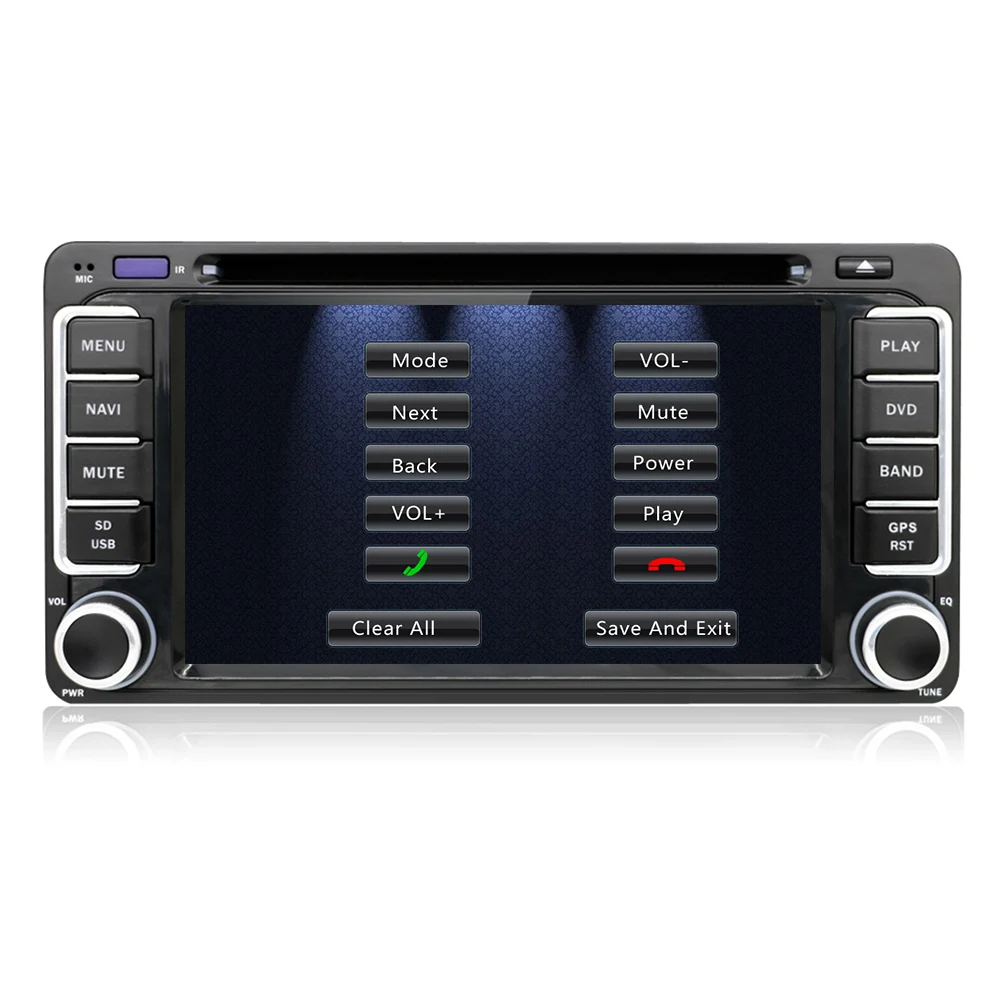 Perfect Eunavi 2 din Car DVD Radio Player GPS for Toyota Hilux yaris VIOS Camry Corolla Prado RAV4 Prado 2003 2004 2005 2006 2007 2008 4