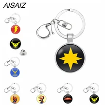 

21 styles The Avengers Captain Marvel Logo Keychain necklace Fashion Metal Key Chain Pendant Men Gift Movie Jewelry Harry P