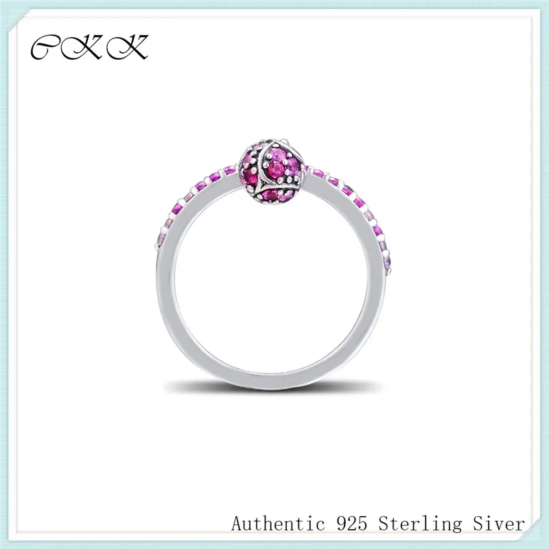 

100% 925 Sterling Silver Peach Blossom Flower Bud Ring for Women Girl Gift Fine Ring Jewelry free shipping PFR110