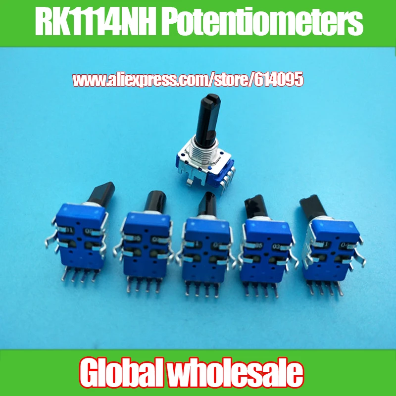 3 шт. вертикальные потенциометры RK1114NH 142 типа B1K B5K B10K B50K B100K Длина ручки 20 мм 4 фута
