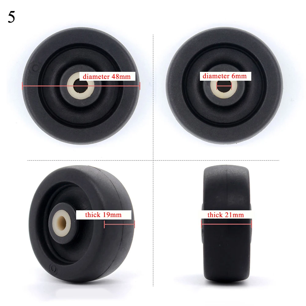 2Pcs/Set Suitcase Wheels Luggage Suitcase Replacement Wheel Axles Deluxe Repair Deluxe Repair Tool Casters Diameter 41-50mm - Цвет: 5