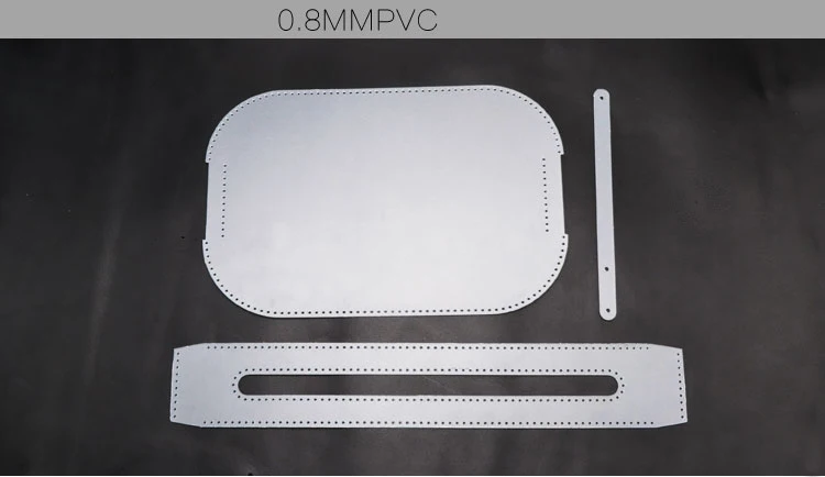 DIY leather craft pen zipper sewing pattern pvc template