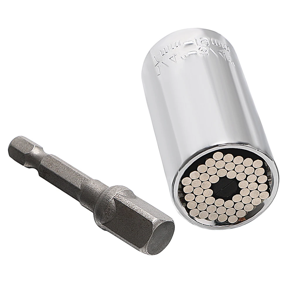 

DIYWORK 2Pcs/Set Car Hand Tools Repair Kit Power Drill Adapter Ratchet Socket 7-19mm Universal Hand Tool Magic Spanner Grip