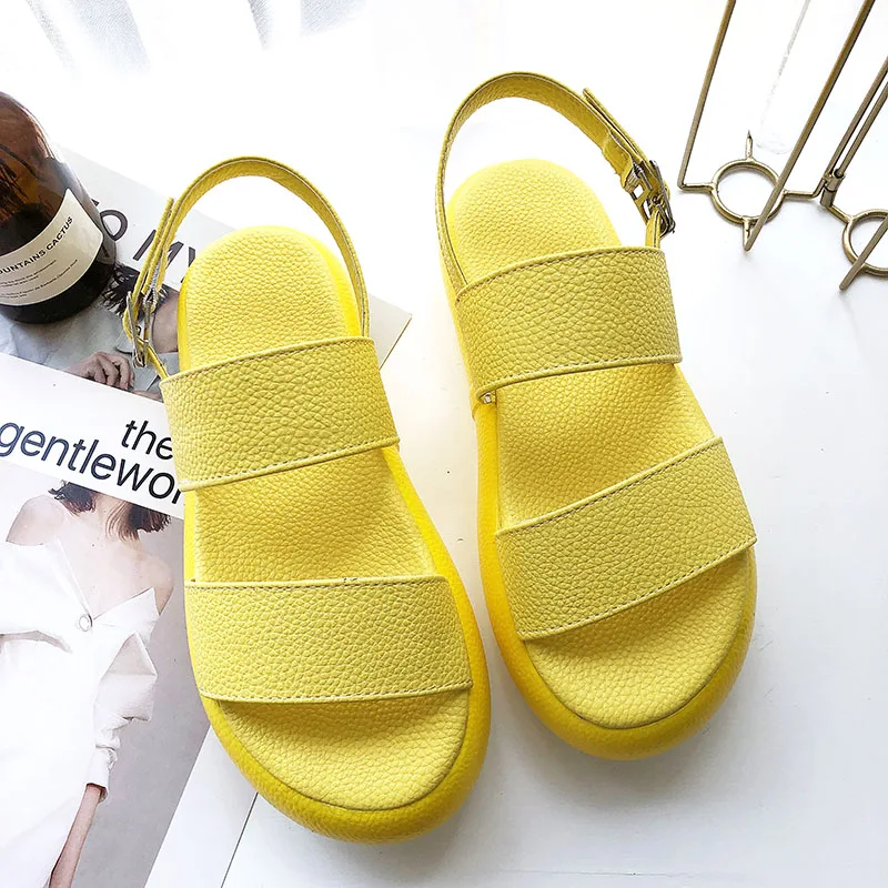 

Women Sandals 2019 New Female Shoes Woman Summer Comfortable Platform Sandals Ladies Slip-on Flat Sandals Women Sandalias