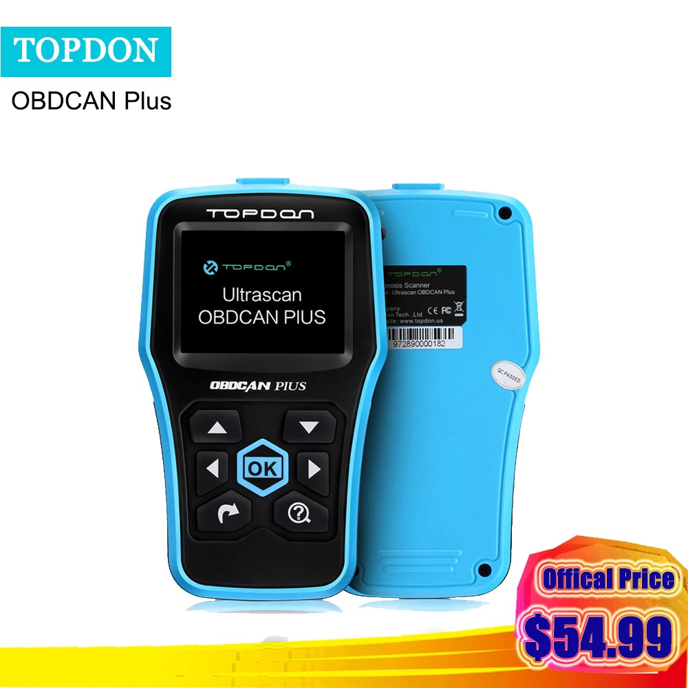 

Topdon Ultrascan OBDCAN Plus 2.0 OBD 2 code reader Scanner OBDII Auto Diagnostic Tool same functions as al519 scan for cars' dtc